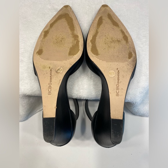 Sz 9 BCBGeneration BG-Tempest Black Vintage Devon Leather High Heel Wedge… - Picture 14 of 16